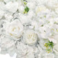 Artificial Flower Wall Backdrop Panel 40cm x 60cm Mixed Whites