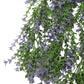 Artificial Hanging Purple and Green Willow Leaf Garland Bush UV Resistant and Fire Rated 20cm x 76cm