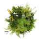 Black Framed Roof Hanging Disc with Draping Life-like Plants 40cm