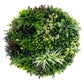 Slimline Artificial Green Wall Disc Art 80cm Colour Fresh UV Resistant (White)