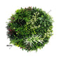 Slimline Artificial Green Wall Disc Art 80cm Colour Fresh UV Resistant (White)