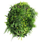 Slimline Artificial Green Wall Disc Art 80cm Country Fern UV Resistant (White)