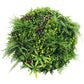 Slimline Artificial Green Wall Disc Art 80cm Country Fern UV Resistant (White)
