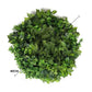 Slimline Artificial Green Wall Disc Art 80cm Mixed Green Fern & Ivy (Modern Black)