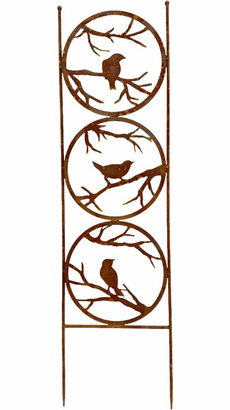 Garden Birds Stake Wall Art 97cm