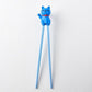 Maneki Trainer Chopsticks Lucky Cat in Blue