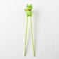 Maneki Trainer Chopsticks Lucky Cat in Green