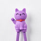 Maneki Trainer Chopsticks Lucky Cat in Purple