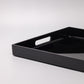Tray Rectangular 42cm Black Lacquerware