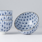 Bowl Set 4pcs Starburst Blue Design