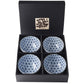 Bowl Set 4pcs Starburst Blue Design