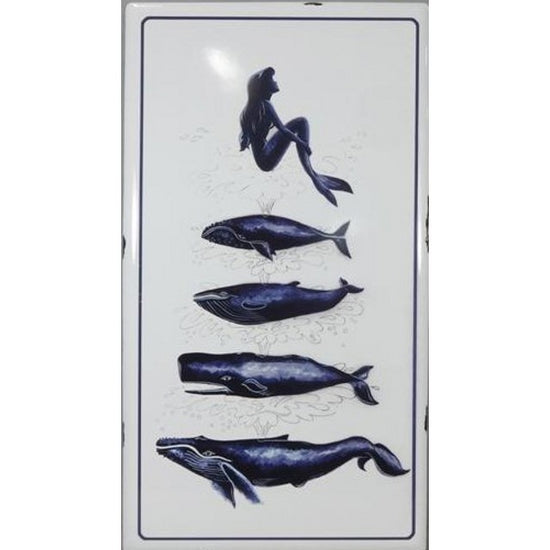 Mermaid & Whales Wall Art 91cm
