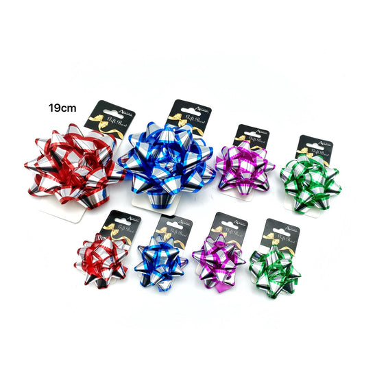 bulk 24 2 Tone Gift Bow 15cm Assort Cols