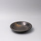 Shallow Bowl 23cm Mottled Black with Brushstroke