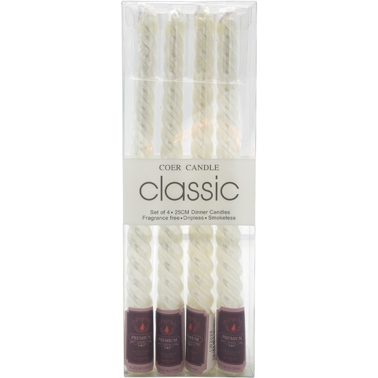 Iconic Candles pearl white spiral