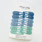 Essential Snap Hair clips - Blue - 12 Pieces