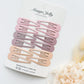 Essential Snap Hair clips - Dusty Pink - 12 Pieces