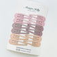 Essential Snap Hair clips - Dusty Pink - 12 Pieces