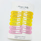 Essential Snap Hair clips - Lemon - 12 Pieces