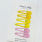 Essential Snap Hair clips - Lemon - 12 Pieces
