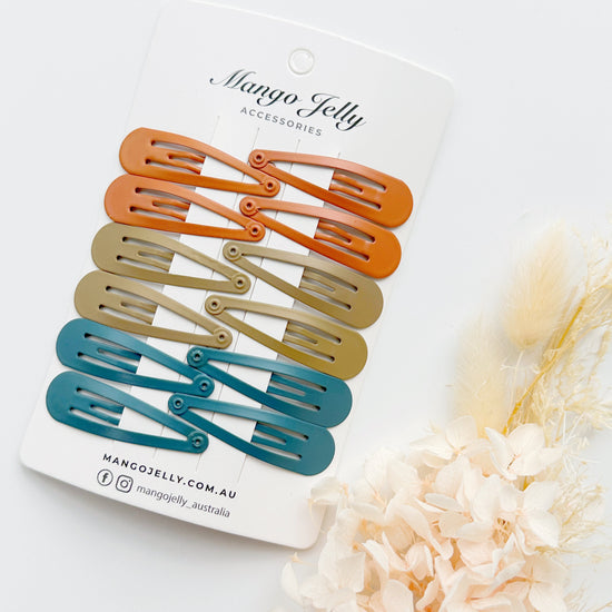 Essential Snap Hair clips - Natural - 6 Pieces
