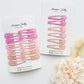 Essential Snap Hair clips - Pink - 12 Pieces