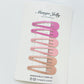 Essential Snap Hair clips - Pink - 12 Pieces