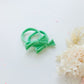 Handmade Simple Bow metal free hair ties -Sky - 1 Pairs - Pastel Green