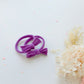 Handmade Simple Bow metal free hair ties - Candy - 1 Pairs - Pastel Purple