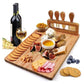 Stella Bamboo Cheese Charcuterie Board and Knife Set 7 Piece Rectangle 36x26cm Free Delivery