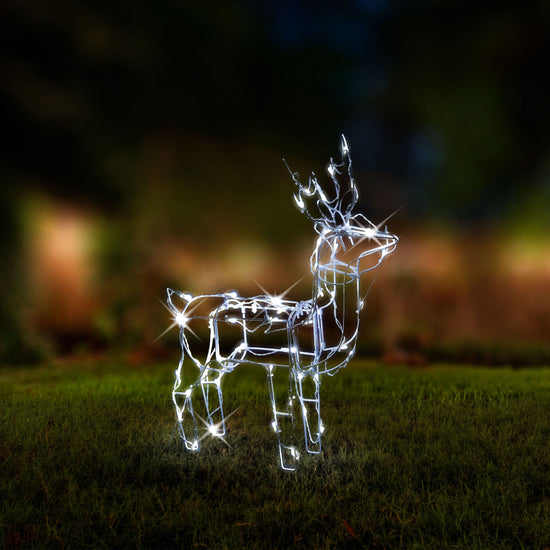 Solar LED Standing 3D Reindeer - 60 cm