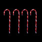 LED Timer Candy Cane Stakes Battery Operated 4pk 58cm