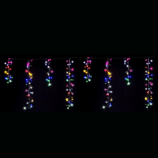 LED Dancing Cluster Icicles 9m Available in 2 Options - Multicolor (6 Colors)