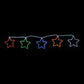 LED Ropelight 5 Stars Chain available in 2 Colors - Multicolor