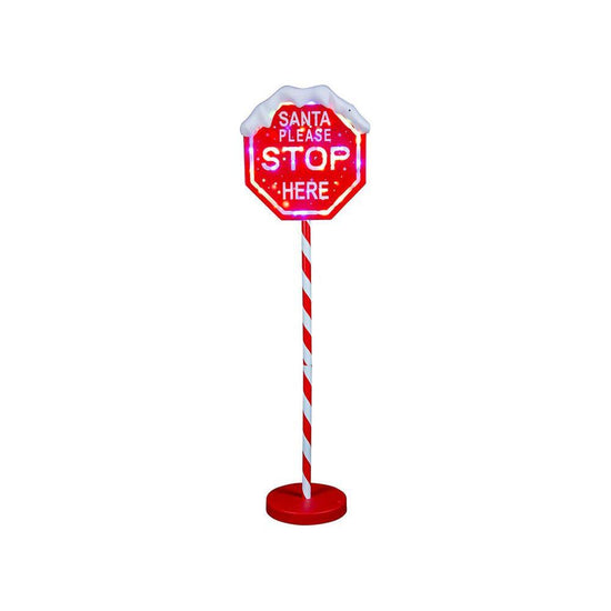 LED Stop Here Sign Multi 100cm Adjustable Height