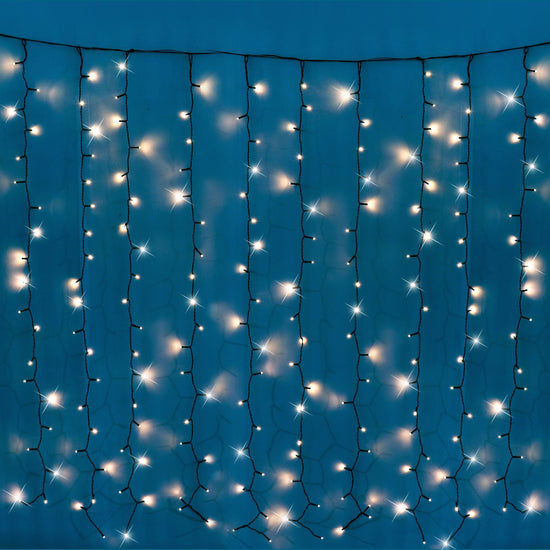 Battery Operated 200 LED Curtain Light – 140 x 140cm, available in 3 Colors - Cool White