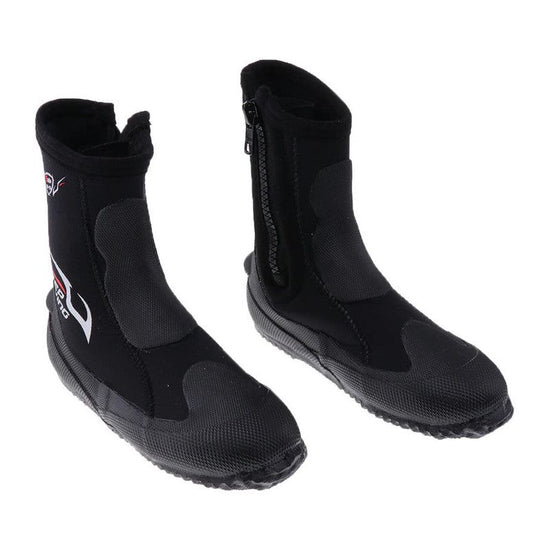 NNEOBA 5mm Neoprene Dive Boots - High Cut Zipper Wetsuit Boots