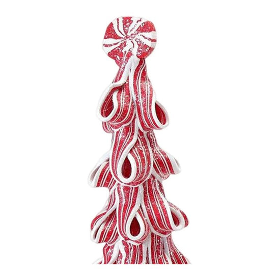 Desktop Miniature Christmas Tree with Candy Cane Top