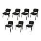 NNECN Stackable & Linkable Office Conference Visitor Community  Chairs (Set of 7-Black)