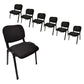 NNECN Stackable & Linkable Office Conference Visitor Community  Chairs (Set of 7-Black)