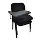 NNECN Lecture Chair with Table Top for Classroom Lecture Training Conference (Set of 6-Black)