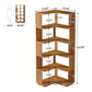 NNETMLT 64.9 Inch Tall 6 Tier Industrial Corner Bookshelf