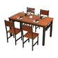 NNECN Wood & Steel Dining Set (Oak & Black)