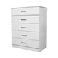 NNECN Classic Elegance: Five-Drawer Chest for Organized Living