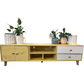 NNECN Two-Doors, Two-Drawers Wooden TV Cabinet