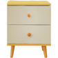 NNECN Wooden Bedside Cabinet with Two Drawers and Sturdy Legs