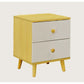 NNECN Wooden Bedside Cabinet with Two Drawers and Sturdy Legs