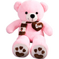 NNECN Huge 100cm Giant Pink Teddy Bear Soft Plush Cotton Scarf Bear Toy Doll Stuffed