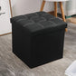 NNETM Faux Leather Storage Ottoman - Black, 55L