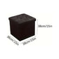 NNETM Faux Leather Storage Ottoman - Black, 55L